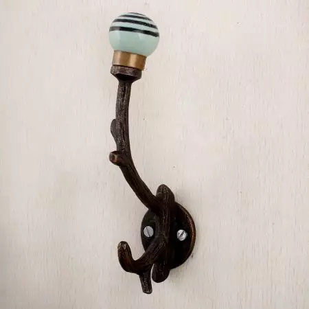 Sage Green Black Strip Tree Hooks-EHG-80